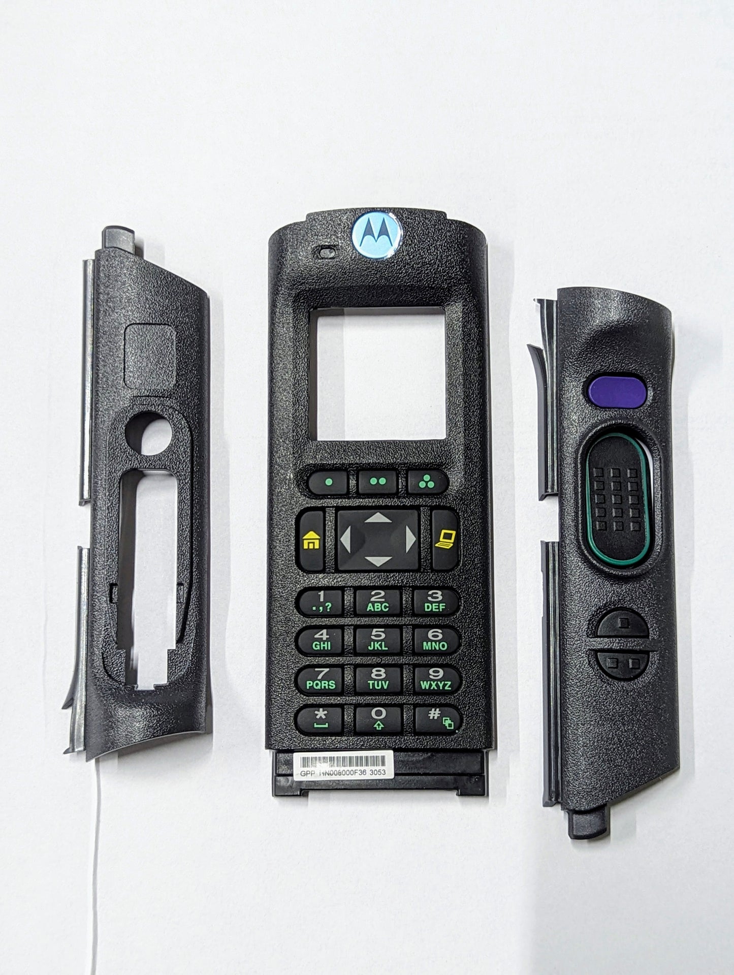 KT000032C03 KT000032C01 NHN7024 - Motorola Service Kit, 3pcs Front Housing, Dual Display, Full Keypad (Black)