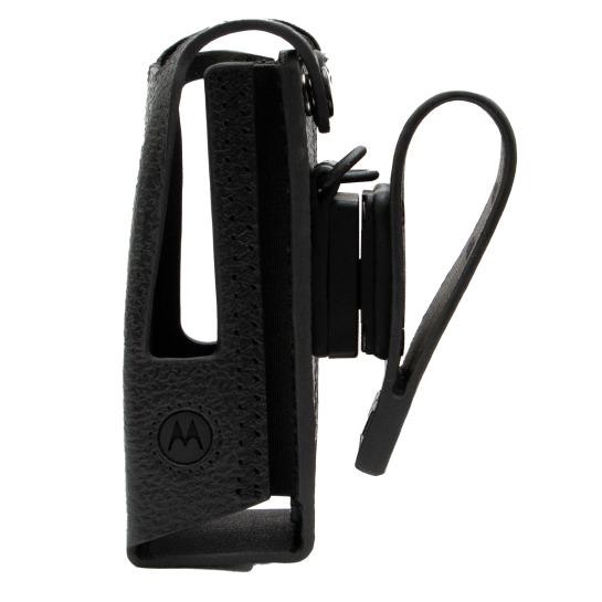 PMLN8665A PMLN8665 - Motorola Hard leather carry case with 3" with swivel belt loop for the non-keypad model