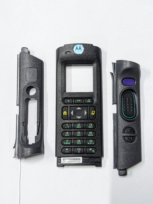 KT000032C03 KT000032C01 NHN7024 - Motorola Service Kit, 3pcs Front Housing, Dual Display, Full Keypad (Black)