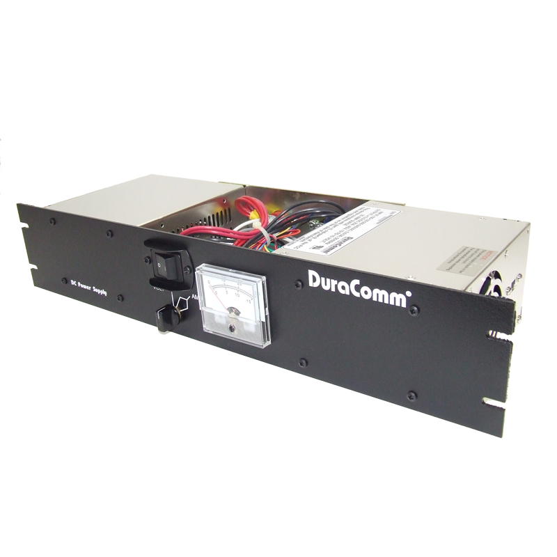RM-1248M - DuraComm Rack Mount Power Supply with Meter 48Vdc 12 Amp - 120v