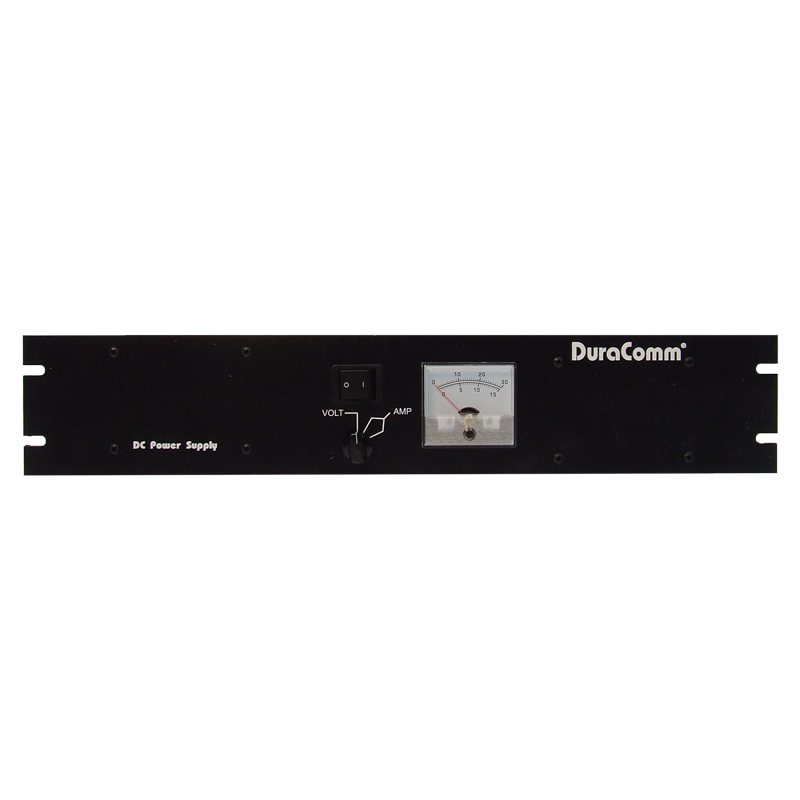 RM-1248M - DuraComm Rack Mount Power Supply with Meter 48Vdc 12 Amp - 120v