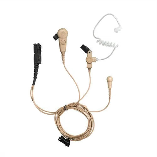 PMLN6755A PMLN6755 - Motorola 3-Wire Surveillance Earpiece with Combined Mic/PTT (Beige)