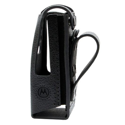 PMLN8666A PMLN8666 - Motorola Hard leather carry case with 3" with fixed belt loop for the non-keypad model