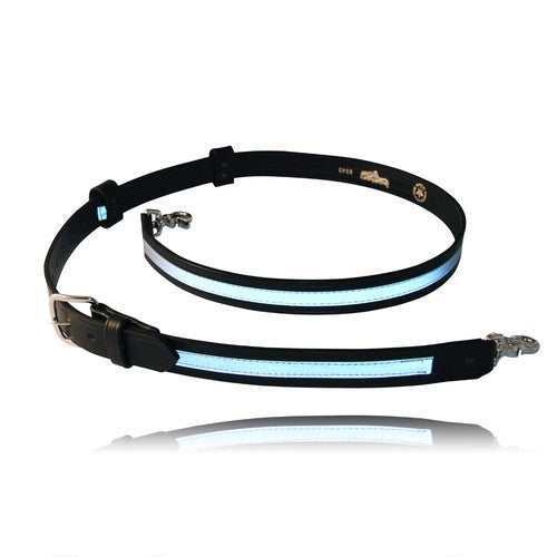 6545RXL-1 - Boston Leather Firefighters Radio Strap, WIDE, Reflective, XL