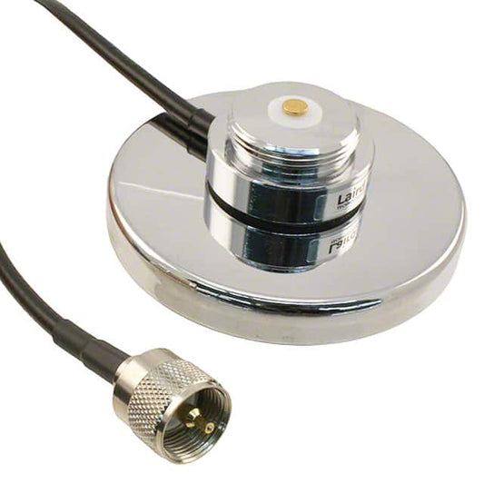 G8PI  - Laird NMO Magnet Mount 12ft Cable with PL259 - CHROME